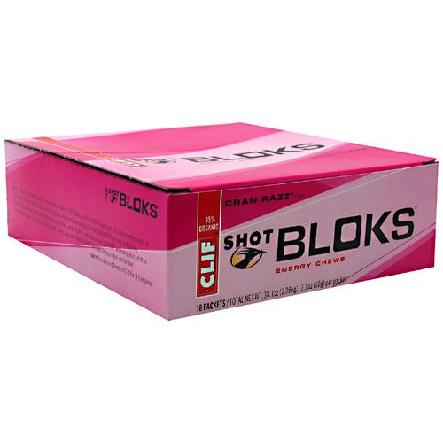 Clif Bar Shot Bloks Electrolyte Chews - Cran-Razz - 18 ea