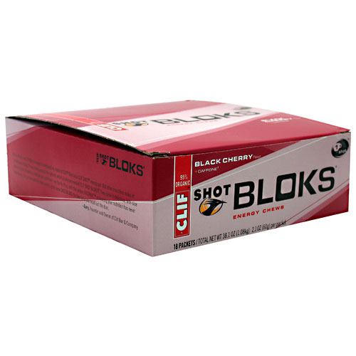 Clif Bar Shot Bloks Electrolyte Chews - Black Cherry - 18 ea